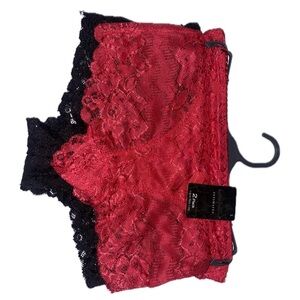 Kathy Ireland 2 pack lace boy leg panties